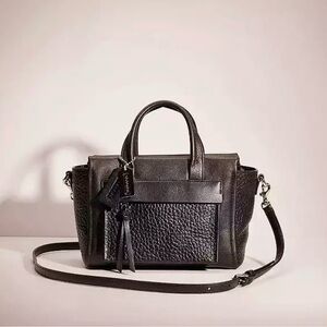COACH Black Leather Riley Crossbody Bag